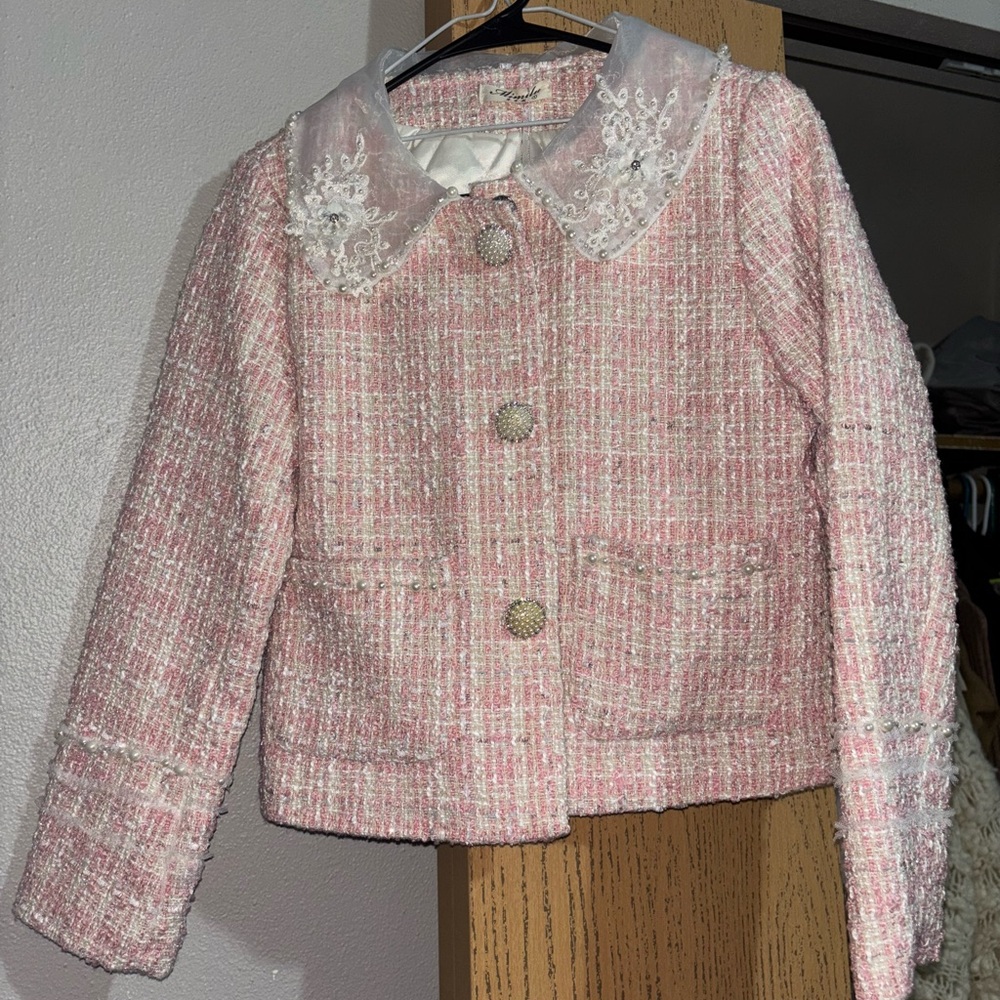 Pink Tweed Jacket - Picture 3 of 3